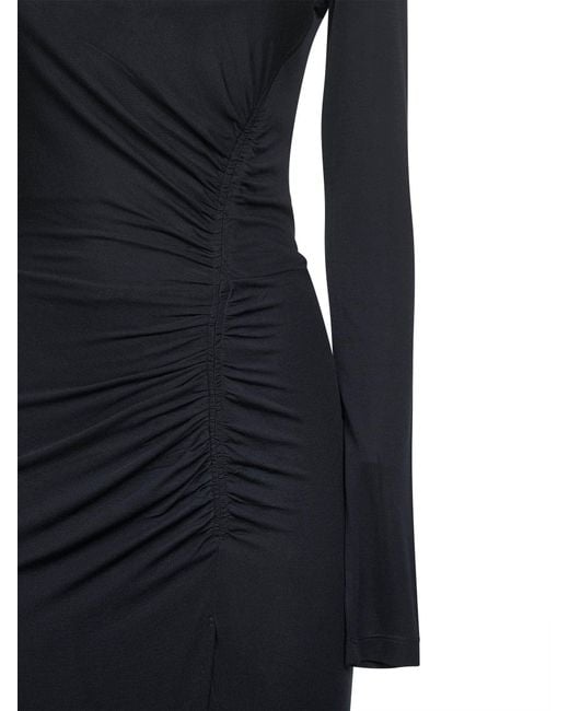 Isabel Marant Blue Draped Jersey Jelina Long Dress
