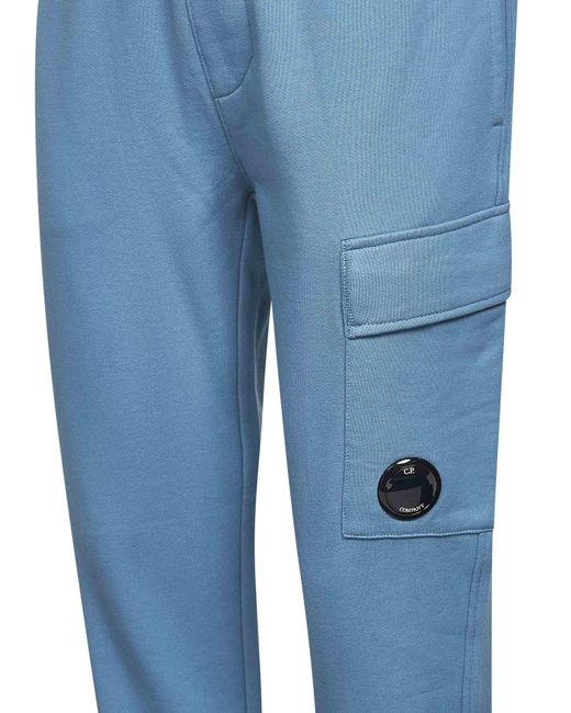C P Company Blue Light "Diagonal Raised Fleece Lens" Sweatpants for men