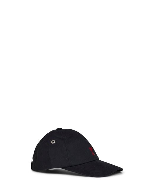 AMI Blue Ami De Coeur Cotton Baseball Cap <Br for men