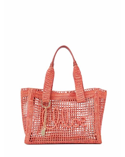 Chloé Red Camellia Coral Summer Banana East-West Tote Bag