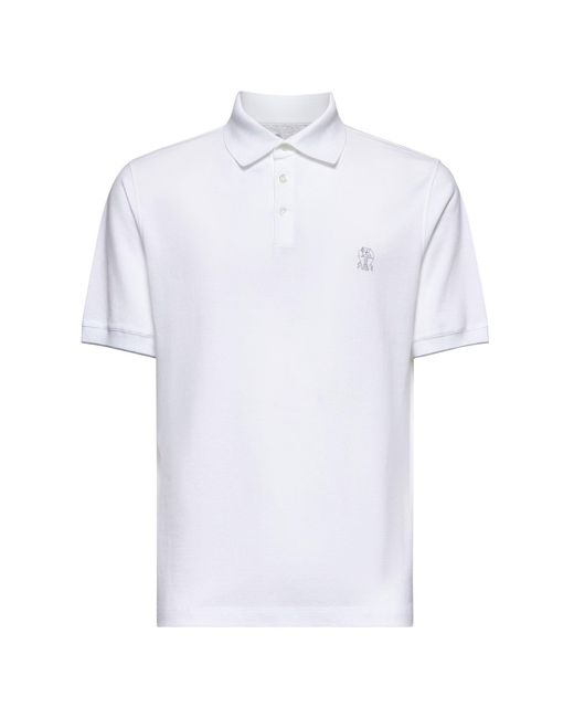 Brunello Cucinelli White T-Shirts And Polos for men