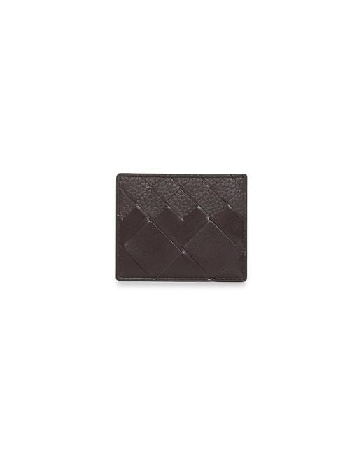 Porta Carte Di Credito Intrecciato di Bottega Veneta in White da Uomo