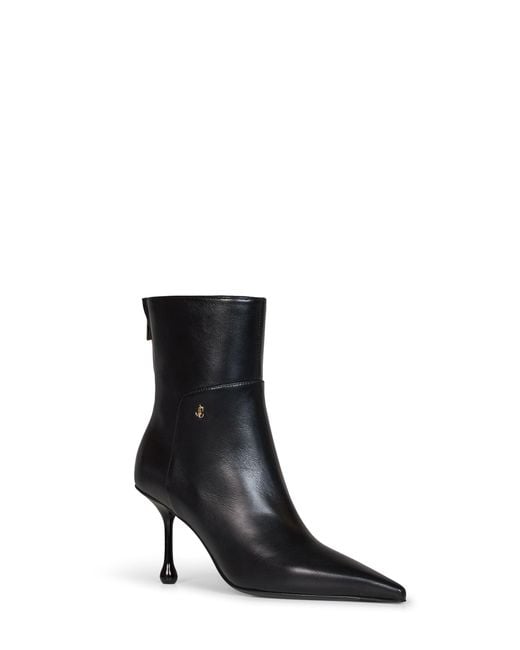 Jimmy Choo Black Nappa Leather Cycas 80 Ankle Boots