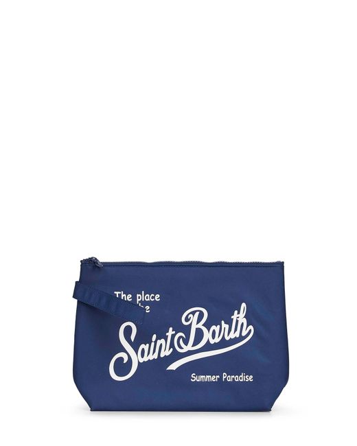Mc2 Saint Barth Blue Aline Printed Clutch Bag for men