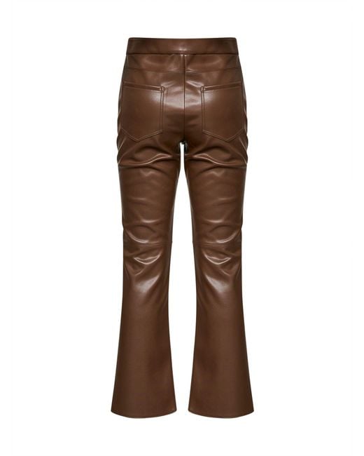 Max Mara Brown Mud Coated Jersey Smmsublime Slim-Fit Trousers