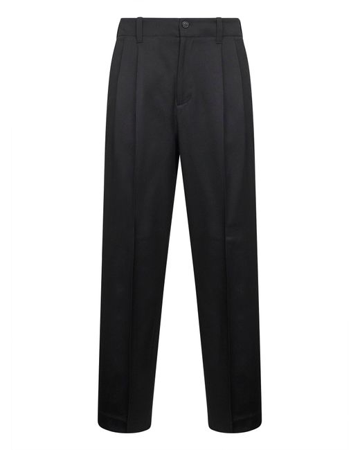 Golden Goose Deluxe Brand Black Virgin Wool Joggins Trousers for men