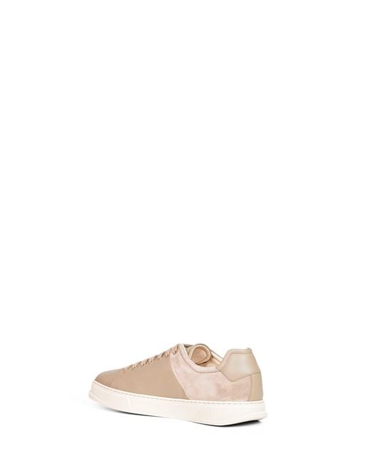 Ferragamo Natural Leather And Suede Clayton Low-Top Sneakers for men