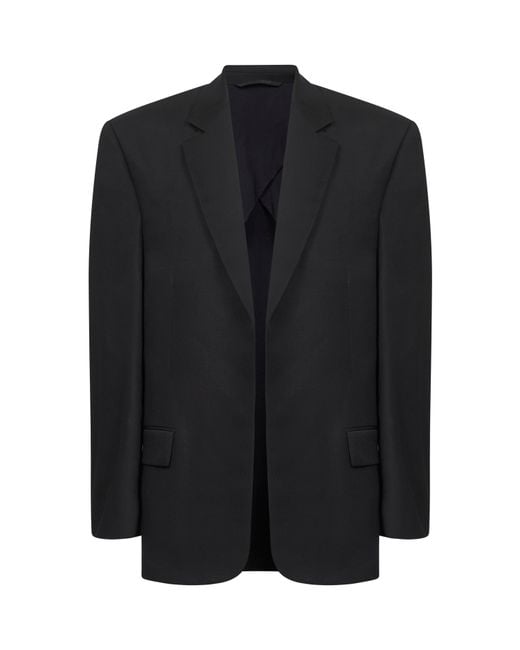 Balenciaga Black Wool Hybrid Tailored Blazer for men