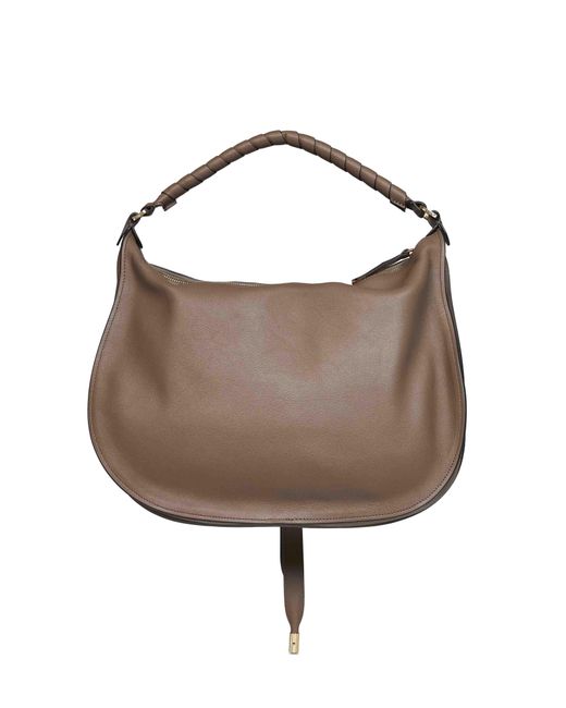 Chloé Brown Deep Taupe Marcie Small Shoulder Bag