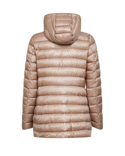 Moncler Natural Jasmin Hooded Short Down Jacket