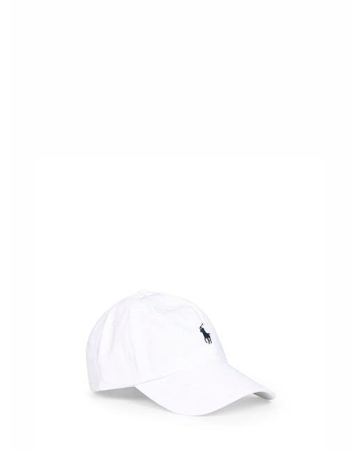 Polo Ralph Lauren White Chino Embroidery Cap