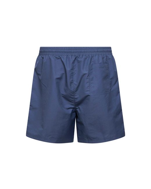 Brunello Cucinelli Blue Denim Nylon Swim Shorts for men