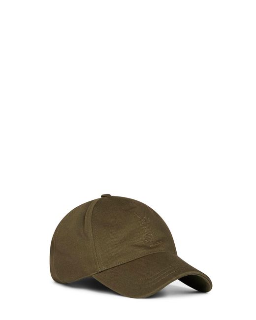 Saint Laurent Green Khaki Cotton Denim Twill Cassandre Baseball Cap for men