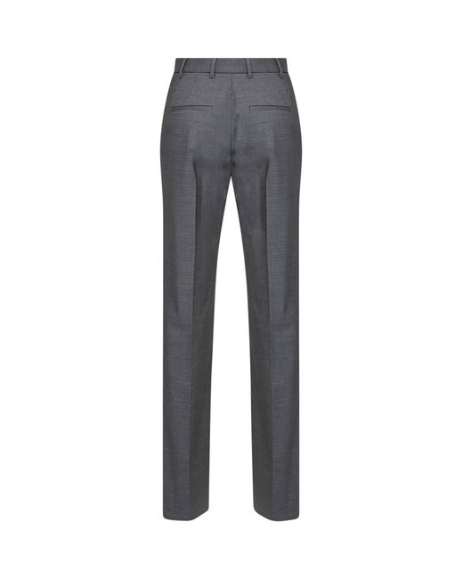 GIUSEPPE DI MORABITO Gray Dark Virgin Wool Straight-Leg Tailored Trousers