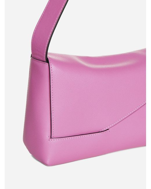 Wandler Pink Oscar Leather Baguette Bag