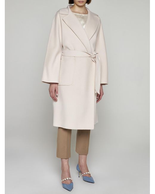 Weekend by Maxmara White Rovo Belted Wool Coat
