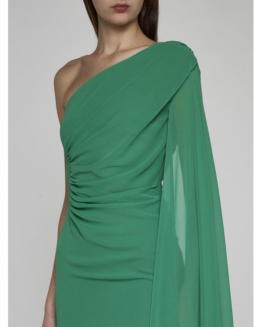 Blanca Vita Green Afelandra One-shoulder Dress