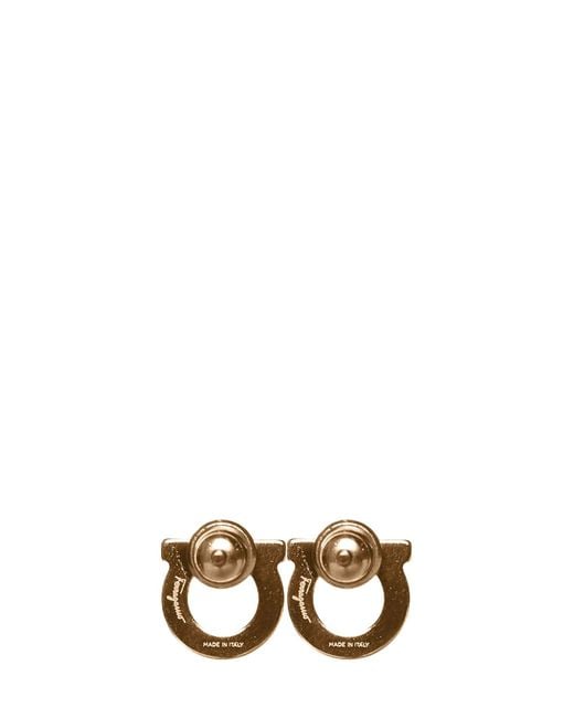 Ferragamo Metallic Gancini Earrings By