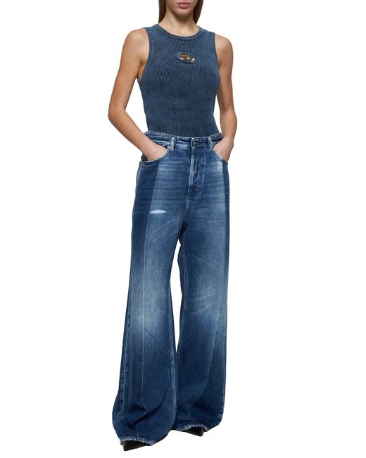 DIESEL Blue M-Anchor-A-Sl Top