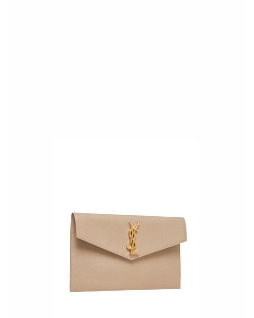 Saint Laurent Natural Uptown Clutch