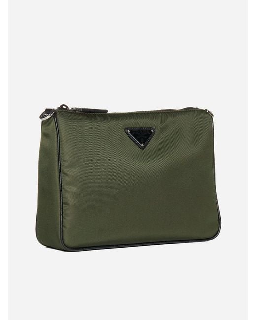 Prada Re-nylon Shoulder Bag in Green for Men | Lyst