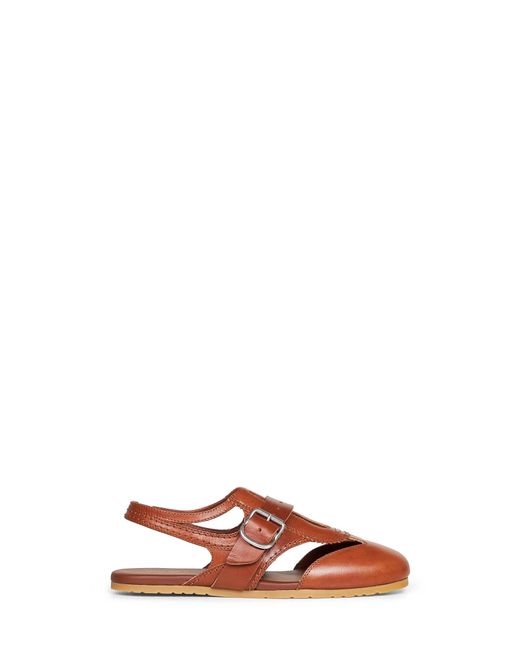 Dries Van Noten Red Burgundy Calf Leather Flat Spider-Like Sandals