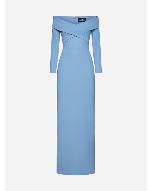 Solace London Blue Galia Maxi Dress