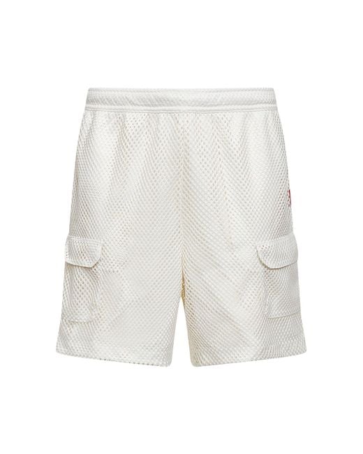 The North Face White Utility Cargo Shorts Mesh for men