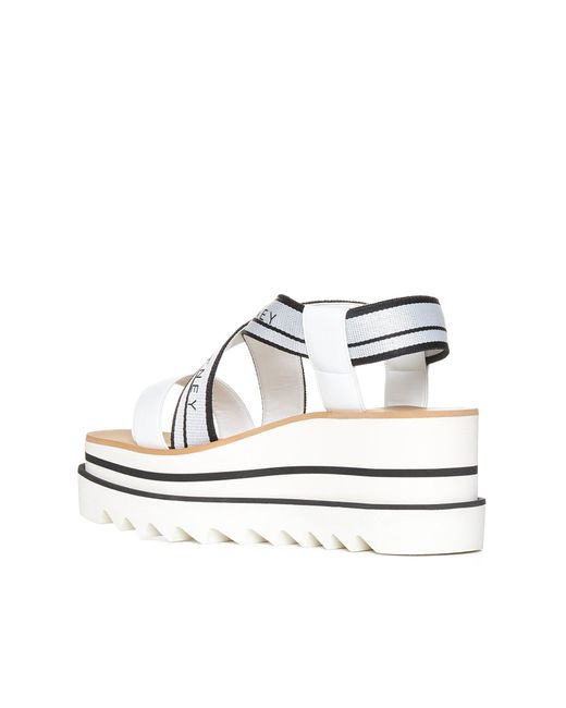 Stella McCartney White Sneakelyse Canvas And Alter Nappa Sandals