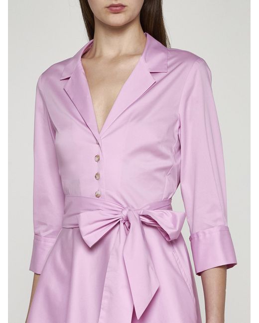 Blanca Vita Pink Allamanda Cotton-blend Dress
