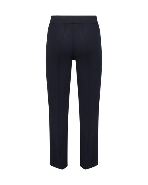 Blanca Vita Blue Stretch Jersey Pioppo Trumpet Trousers