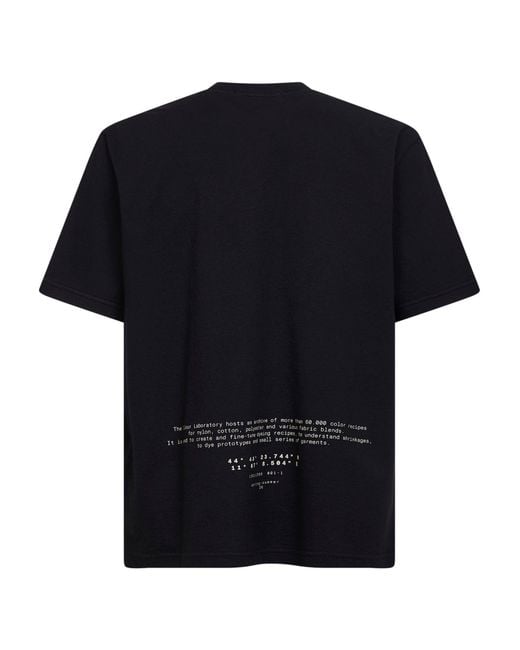 Stone Island Black Organic Jersey T-Shirt With "All Around Compass" Print for men