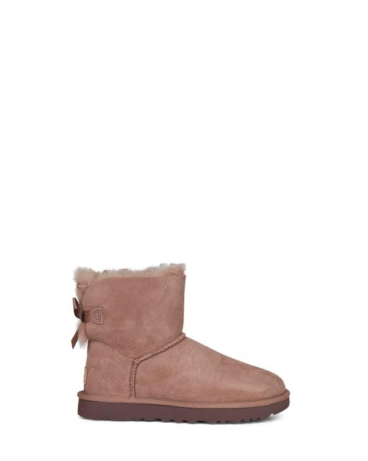 Ugg Brown Rocky Oak Mini Bailey Bow Ii Ankle Boots