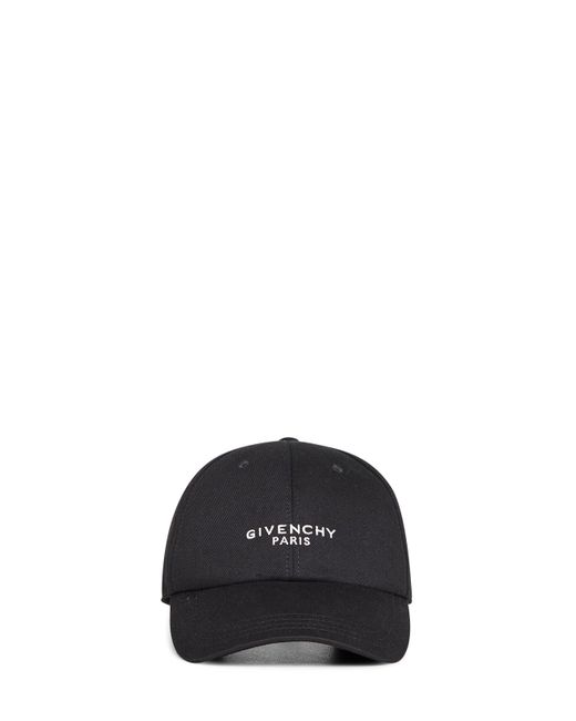 Givenchy Black Cotton Twill Cap for men