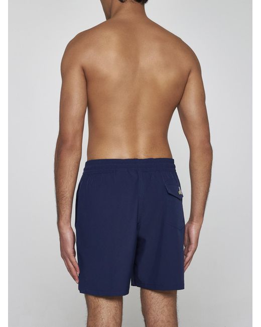 Polo Ralph Lauren Blue Logo Swim Shorts for men