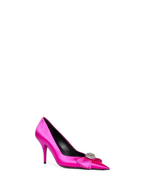 Balenciaga Pink Fuchsia Satin Avenue Palazzo 90Mm Pumps
