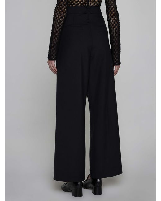 Rohe Black Tailored Wool Trousers