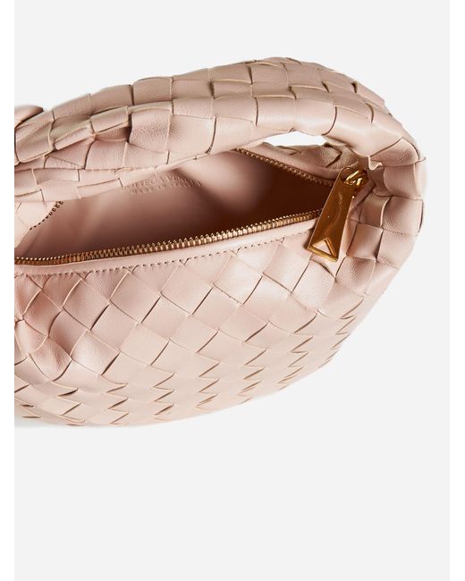 Bottega Veneta Pink Mini Jodie Intrecciato Nappa Leather Bag