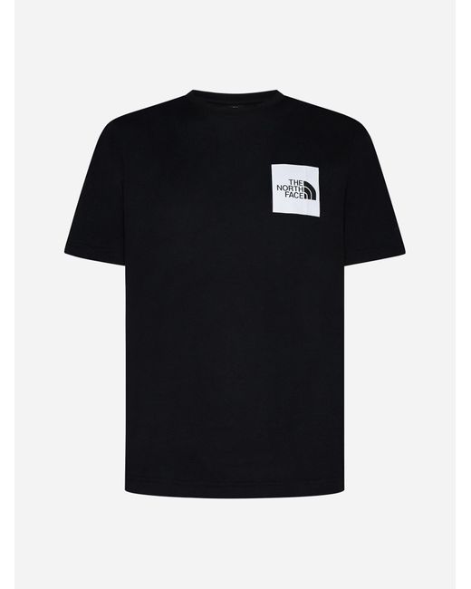 The North Face Black Fine Logo Cotton T-shirt for men