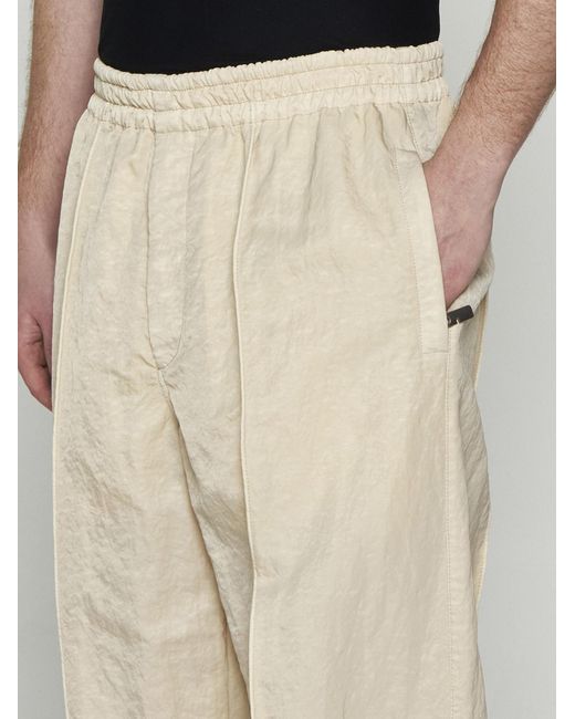 Burberry White Nylon Sweatpants for men