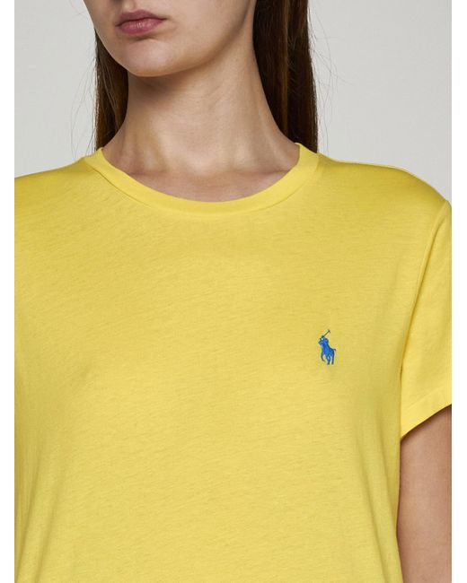Polo Ralph Lauren Yellow T-shirts And Polos