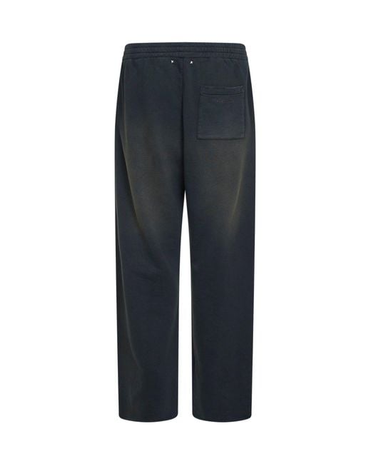 Golden Goose Deluxe Brand Blue Bleached Cotton Fleece Journey Jogging Trousers for men