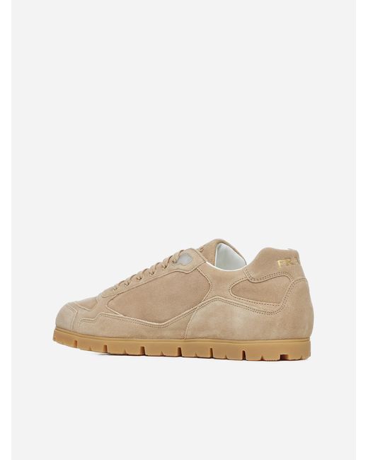 Prada Natural Suede Sneakers for men