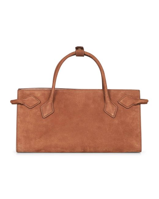 Tote Bag East West Le Teckel di Alaïa in Brown