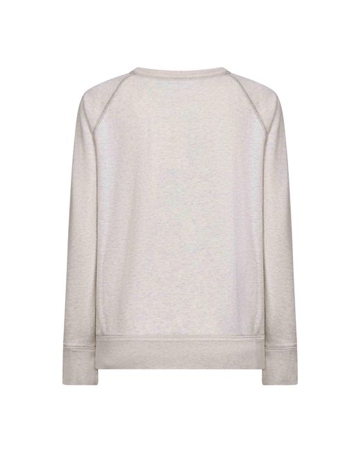 Isabel Marant White Ecru Cotton Logo Millyny Sweatshirt