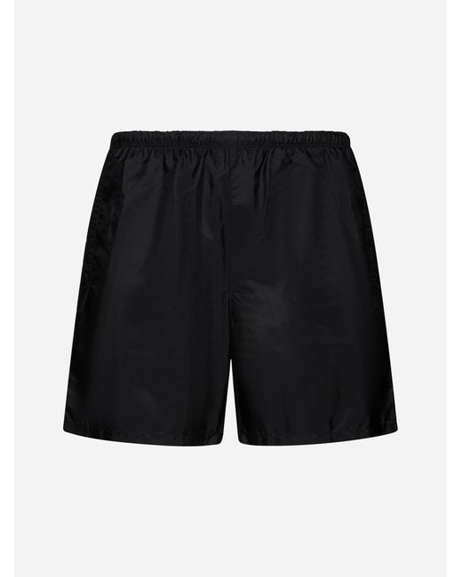 Prada Black Re-nylon Swim Shorts for men