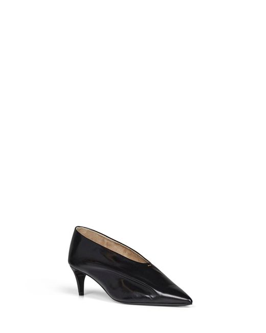 Khaite Blue Pumps Miriam Glazed Leather