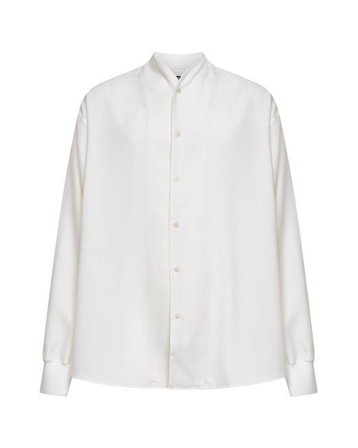Jacquemus White The Vendange Bomber Shirt for men