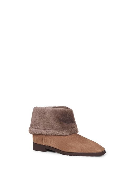 Totême  Brown Fold-Down Shearling Ankle Boots