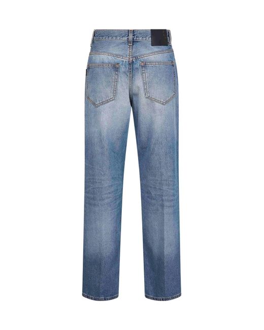 Haikure Blue Light Cotton Denim Bonnie Dive Jeans